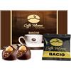 Caffè Vulcanus Bacio, 50 Cialde ESE 44 mm in Carta Filtro, Caffè Aromatizzato al Cioccolato e Nocciole
