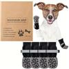 XFSRG 2 Paia Calzini per Cani Antiscivolo con Cinghie Riflettenti Regolabili Calzini Cane con Velcro Protezioni da Zampa Antiscivolo per Cani di Taglia Piccola Media e Grande (M)