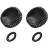 PATIKIL Pulsante Dell'Otturatore Fotocamera, 2 Pezzi 12mm Superficie Concava Pulsanti Di Scatto In Puro Rame Per Nikon Per Fujifilm Per Leica DSLR/SLR, Nero