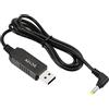 PATIKIL 6W 1A USB Step Up Tensione Convertitore, DC 5V a DC 12V Alimentazione Fornitura Adattatore 90 Gradi Angolo 4.0x1.7mm Cavo per Router LED Lampada Altoparlanti