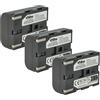 vhbw 3x batteria compatibile con Samsung P-D80, SC-D130, SC-D180, SC-D190, SC-D20, SC-D21, SC-D23 videocamera camcorder (1200mAh, 7,4V, Li-Ion)