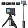 K&F Concept Bastone Selfie 33cm MS10, Mini Treppiede con Asta Telescopica, Selfie Stick Portatile e Compatibile con Go Pro Hero 13,12,11,10, DJI Osmo Action 5 Pro, 4,3, Insta 360, per Live Stream Vlog