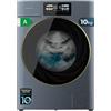 Cecotec Lavasciuga 10-6Kg Carica Frontale Bolero Wash&Dry 106950 Autodose Inverter 3D Titanium A. 1400 rpm, 13 Programmi, Motore Inverter Plus, Core Matrix Screen 9,2", Smooth Wash, Porta XXL