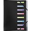 Exacompta 56181E - Carpeta con 8 compartimentos, A4, color negro