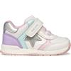 Geox B Rishon Girl A, Scarpe Primi Passi Bimba 0-24, Off White Lilac, 21 EU
