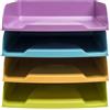 Exacompta - Rif. 111909SETD - Set di 4 cestini per posta Combo Styli Pop N'Co - dimensioni 34,6 x 25,5 x 24,3 cm, per formato A4+ - colori assortiti