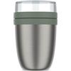 Mepal Porta Pranzo Ermetico Ellipse, Contenitori Termici, Pratica Tazza per Yogurt e Zuppa da Portare Via, Caldo per 6-8 Ore e Freddo per 12 Ore, 500 + 200 ml, Nordic sage