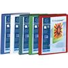 Exacompta - 51989E - Conf. da 5 Raccoglitori Personalizzabili 1 Tasca Kreacover - 4 Anelli Tondi 15 mm - Dorso 20 mm - Polipropilene Opaco 0.5 mm - F.to Esterno 25x32 cm per A4 - 5 Colori Assortiti