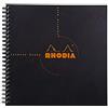 RHODIA 193609C - Quaderno a spirale (rilegatura integrale) Reverse Book Black - 21 x 21 cm - Quadretti piccoli - 160 pag. staccabili - Carta Clairefontaine 80g/m² - COPERTINA morbida e resistente