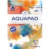 Clairefontaine 976103C - blocco spiralato microforato Aquapad A4 21x29,7 cm 300g - 25 fogli di carta acquerello bianca grana medio-fine - ideale per tecniche umide