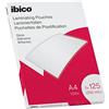 Ibico Pouch per la Plastificazione a caldo, Formato A4, 250 Micron (2x150), Elevata protezione dei documenti e Durabilità, Confezione da 100, Finitura Lucida, Trasparente, 627318