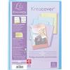 Exacompta - Rif. 5810E - 1 Proteggi documenti personalizzabile Kreacover Pastel - 20 tasche in cristallo liscio - 40 viste - per A5 - dim 18x23cm - copertura in polipro semirigido - 5 colori casuali