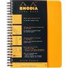 RHODIA 193428C - Quaderno a spirale (rilegatura integrale) Notebook Orange - A5+ 16 x 21 cm- Quadretti piccoli - 160 pag. staccabili - Carta Clairefontaine Bianca 80g/m² - COPERTINA morbida e resistente