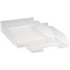 Exacompta - Rif. 11323SD - Confezione da 2 vaschette portacorrispondenza COMBO MIDI - dimensioni utili 34X25X6,5 cm - per documenti in formato A4 + - colore Cristal