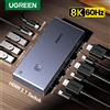 UGREEN 8K 60Hz HDMI KVM Switch USB C USB3.0 KVM Switcher 2 pezzi condivisione 1 Monitor, stampante, tastiera, supporto Mouse 3D ,HDR Vision