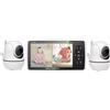 MBOSS Baby Monitor Video da 5 pollici con due telecamere e Audio, visione notturna, Zoom 4X, gamma di 1000 piedi sensore di temperatura Audio a 2 vie ninna nanna