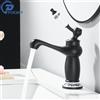 poiqihy Rubinetto per lavabo in ottone Rubinetto per lavabo moderno monoforo Rubinetto per lavabo classico nero per bagno montato su piano