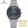 PAGANI DESIGN 2026 Orologi da uomo New Moon, orologio al quarzo di lusso da uomo, cronografo, vetro zaffiro AR, lunetta in ceramica, luminoso, idea regalo