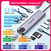 Lemorele Hub USB C 11 in 1 con HDMI 4K, Adattatore USB Tipo C, Porta 100W PD, RJ45 480Mbps, Slot SD/TF, Trasferimento Dati Veloce per Mac e Windows