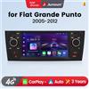 Junsun Autoradio da 6,2 pollici per Fiat Grande Punto 2005-2012 Wireless CarPlay Android Auto 2 din Multimediale intelligente 4G