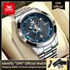 OLEVS OPK 6056 Orologio al Quarzo da Uomo con Scala Romana, Acciaio Inossidabile, Impermeabile, con Calendario e Luminescenza, Orologio da Polso Originale di Alta Qualità