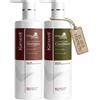 KARSEELL Pack Shampoo Idratante + Balsamo Riparatore Maca Collagene Lucentezza Morbidezza Nutrizione Anti-Crespo Controllo Crespo Capelli Secchi Danneggiati Colorati Senza Solfati Uso Quotidiano
