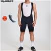 YKYWBIKE Pantaloncini da ciclismo YKYWBIKE Interfaccia elastica Pantaloncini con bretelle da ciclismo Parigi Pantaloncini da bici da uomo Ride 7 ore imbottiti
