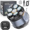 NONE Rasoi per la testa ricaricabili per uomini calvi Rasoio elettrico magnetico per il viso, Rasoio a batteria con display a LED Rasoi per testina trimmer impermeabili