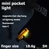 BRS GOPEAK Tasca Mini Torcia Elettrica Chiave Esterna Clip Cap Ambient Led Lunga Resistenza Disastro Sollievo Emergenza 5050 Piccola Luce