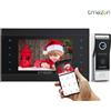 TMEZON Videocitofono Smart Home Tuya Wifi 1080P a 4 Fili con Monitor Touch da 7'' e Sistema di Sicurezza