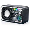 NONE Mini altoparlante Bluetooth portatile 4 W con suono 3D e luci LED RGB sincronizzate alla musica, IPX5, Bluetooth 5.3, batteria 6 H, slot TF, ideale per spiaggia, viaggi, esterni - Nero