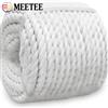 Meetee Corda in Cotone Macramè Bianca 5M 5-20mm, Cordoncino Ritorto a 3 Fili per Borse, Cesti, Corde Intrecciate, Accessori Fai-da-Te per Abbigliamento
