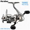 HUIDIAO Mulinello da Pesca Huidiao Stella 2000-7000 4+1BB con Frizione Massima 16KG, Zero Play, Doppia Maniglia per Acqua Dolce e Salata
