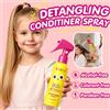 sevich Spray districante per capelli per bambini, formula delicata, balsamo senza risciacquo, idrata le doppie punte, protegge i capelli danneggiati, spray per la cura dei capelli 100ml