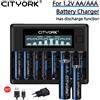 PALO CITYORK 4-16 Pezzi Batterie Ricaricabili NIMH 1.2V AA+AAA, Batteria AA 3000mAh, Batteria AAA 1100mAh con Caricabatterie a 8 Slot 1.2V AA AAA