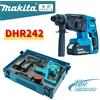 Makita Batteria Ricaricabile Li-Ion 18V Makita 100% Originale, Trapano Tassellatore Rotativo Senza Fili Makita DHR242 18V, 3 Modalità, Brushless, Professionale per Lavori Pesanti