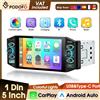 Podofo Autoradio Wireless CarPlay 1DIN con Schermo IPS da 5 Pollici, Lettore MP5, Bluetooth, FM, USB, Android Auto, Stereo FM AM RDS, EQ, Sistemi Intelligenti BT