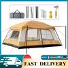 Tenda da Campeggio per 4-6 Persone, Doppio Strato, Pieghevole, 2 Stanze, Impermeabile e Antivento, per Escursioni e Viaggi in Auto