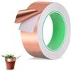 Azlanway Nastro Lamina Rame, 20 Mm X 20 M Nastro di Rame Adesivo Conduttivo, EMI Schermatura Elettronica, Nastro di Rame Contro Le Lumache per Respingere Le Lumache in Aiuola Rialzata e Giardino