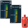AGT indicatore Livello: Set of 2 Indicatore di Livello del Gas, per bombole di Gas Commerciali, 22-Scale (rilevatore per bombole, Barbecue)