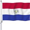 Aoihrraan Paraguay Bandiera 90x150cm Doppio Lato Paraguay Paraguay Bandiere Nazionali Paraguay Banner Feste Esterne Giardino Casa Porch Party Decor Bandiere Con 2 Robusti Grommets