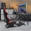Marada Cockpit da Corsa con Sedile Rosso e Supporto TV per Logitech G920 G29