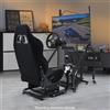 Marada Cockpit da Corsa con Sedile Nero e Supporto Monitor per Logitech G920