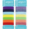 HOYOLS Elastici per capelli senza danni, 4 mm, elastici per capelli da donna, spessi per coda di cavallo lunghi e ricci, antiscivolo, colori assortiti, 56 pezzi (mix chakra e strisce)