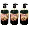 Natura Collection 3 (TRE) PEZZI SAPONE DI ALEPPO LIQUIDO 500 ML AL 25% DI OLIO DI ALLORO TOTALE 1,5 L DI PRODOTTO NUOVA FORMULA PIU' DENSO