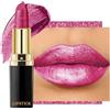 Lestpola Rossetto metallico con glitter rosa, rossetto glitterato ad alta pigmentazione con formula idratante, lucentezza a lunga durata, cremoso e setoso vegano gloss trucco per donne ragazze 06