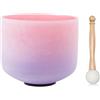 CurLEr Campana tibetana in cristallo - Serie colori arcobaleno, campana musicale 432Hz 99,99% naturale glassata for chakra, ideale for yoga, meditazione relax e guarigione del suono (Size : 11 Inch D)