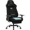 SONGMICS Sedia da Gaming in Tessuto Scamosciato, 72 x 72 x (125-135) cm