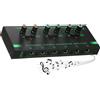 Cocosity Amplificatore per cuffie, amplificatore stereo a 6 canali in metallo per studi di registrazione
