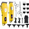 Minicee Tagliacapelli e regolabarba da uomo - Tagliacapelli 2 in 1 con 9 accessori, giallo